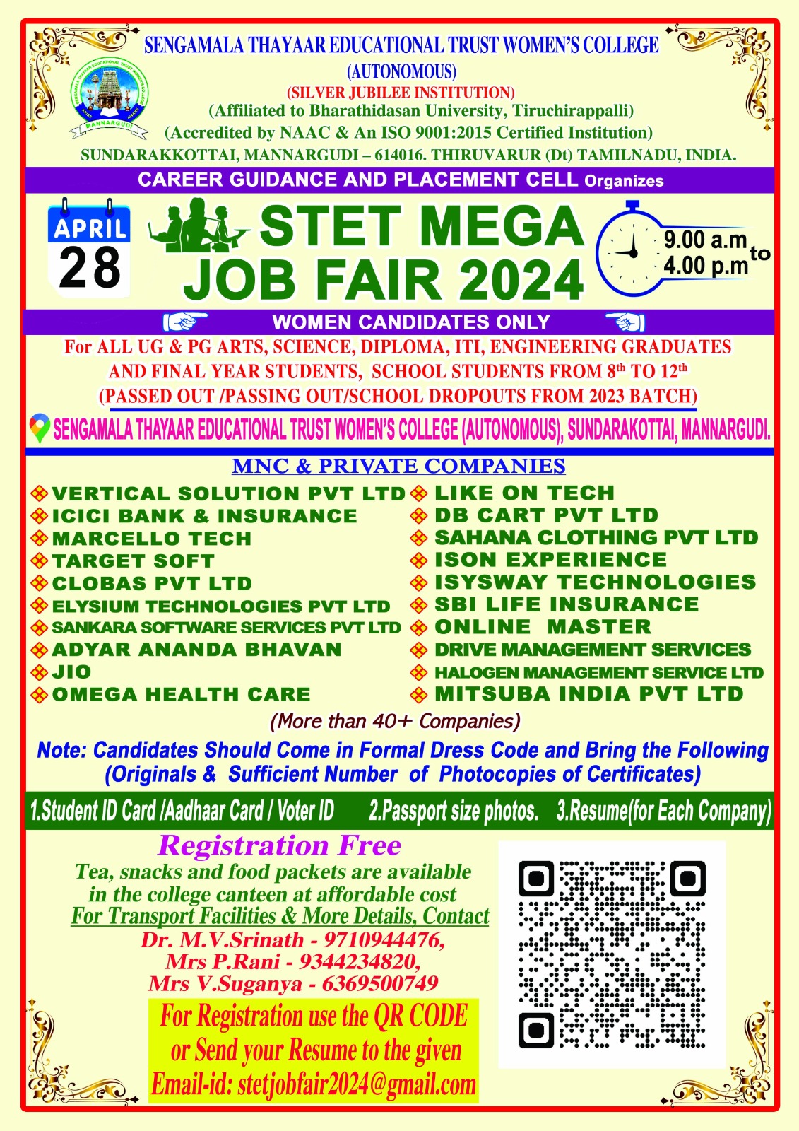 Mega Job Fair  2024 Exclusive for Women Candidates